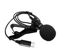 BESTonZON Mini Lavalier Mic Type-c Condenser Microphone Clip for Phone Recording for Smart Phone Live Streaming Pu Bag Included