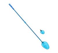 BESTonZON Mini Web Rod Baiting Throwing Spoons Fishing Tools Fish Bait Casting Scoops Fishing Lure Feeder Aluminum Alloy Blue