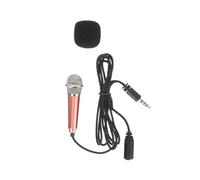 BESTonZON Miniature Cellphone Microphone in Stainless Steel with High-definition Sound Quality for Home Ktv and Making Videos, Golden Handheld Mic for Streaming and Recording