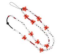BESTonZON Mobile Phone Chain with Bear Charm, 80cm Decorative Accessory | Resin Acrylic Glass Mix, Anti-lost Hanging Chain, Easy Install, Portable for Bag and Keychain Use