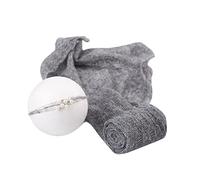 BESTonZON Mohair Wrapped Cloth for Boy Girl Comfortable Photography Props with Headdress for Newborn Photoshoots Grey