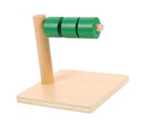 BESTonZON Montessori Discs Horizontal Educational for Smooth Teaching for Hand-eye Coordination Logical Thinking and Creativity Development Safe Polished Edges Compact Portable Design for