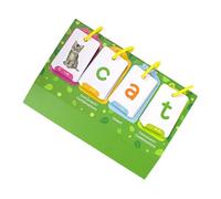 BESTonZON Montessori Word Games Early Learning Cards with Visual Word Flashcards for Preschool Spelling Practice Thick Cardstock Educational Resource for Language Development