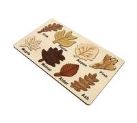 BESTonZON Multi Functional Wooden Leaf Puzzle Educational for Boys and Early Learning Cognition Aid Intelligence Development Plaything with Rounded Corners Safe