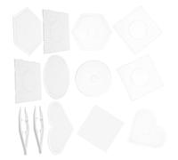 BESTonZON Multi-shape Fuse Beads Boards with Clips and Ironing Paper Plastic Pegboards for Craft Projects Creative DIY Beading Tools for Adults and Color Recognition Enhancer