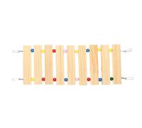 BESTonZON Multifunctional Wooden Hamster Climbing Ladder Soft Suspension Bridge for Small Pets Exercise Platform for Hamsters Chinchillas and Birds