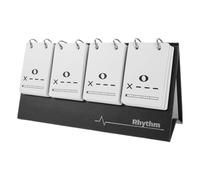 BESTonZON Music Rhythm Flashcards Calendar Compact Rhythm Training Cards for Note Reading Portable Music Teaching Tools for Students and Educators Master Sightreading Anywhere