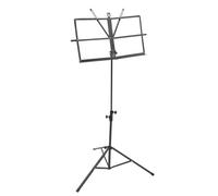 BESTonZON Music Score Holder Tripod Sheet Music Stand Portable for Piano Guitar Violin Black