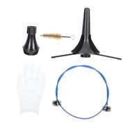 BESTonZON Musical Instrument Maintenance Accessory Cleaning Kit for French Horn and Trumpet Includes Rack Cleaning Brush and Gloves for Wind Instrument Care