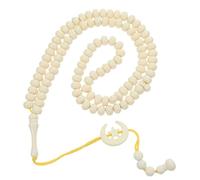 BESTonZON Muslim Prayer Beads 99 Bead Tasbih Islamic Rosary with Crescent Pendant for Daily Praying and Worship Accessories