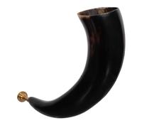 BESTonZON Natural Ox Horn Viking Horn Prop Loud Sound Lightweight Cowboy Style for Pirate Costume Role Playing and Outdoor Parties Halloween Decorations