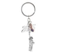 BESTonZON New York City Souvenir Metal Keychain 2025 Statue of Liberty and Boot Design Patriotic Iron Keyring for Tourist Memorial and Independence Day