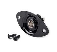 BESTonZON Nickel-plated Oval 1/4 Inch Guitar Jack Socket with Mounting Screws, Recessed Design Featuring Copper Pin for Electric Guitar and Bass, 1.93 x 1.06 x 1.06 Inches