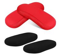 BESTonZON Office Chair Armrest Covers Set 4 Pieces Polyester Arm Rest Pads for Desk Chairs 28x8cm, Protective Sleeve for Office and Wheelchair Armrests