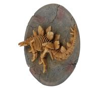 BESTonZON Orange Decor Sculpture Lifelike Resin Stegosaurus Wall Dinosaur Model Decoration Artistic Hanging Pendant Accent Living Room Home