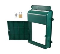 BESTonZON Outdoor Wall Mount Mailbox with Secure Lock System and Weather Resistant Plastic Construction Mail Storage Box and Office Use Small Green Letter Box