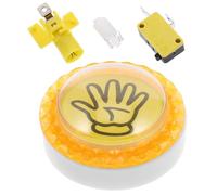 BESTonZON Palm-activated Game Show Buzzer Button with Loud Alarm Sound for Classroom and Family Trivia and Including Pat the Cow and Catch the Eel