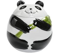 BESTonZON Panda Cookie Jar Cute Candy Dish Ceramic Decorative Canister Storage Cookie Tins Easter Chocolate Decorative Gift Containers For Holiday Easter Gift Party Supplies