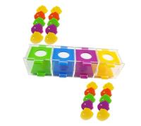 BESTonZON Parrot Color Sorting Box for Training Intelligent Birds Creative Multi-color Coin Plaything to Exercise Brain Power and Enhance Cognitive Skills Suitable for Parakeets Random Color