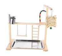 BESTonZON Parrot Playstand Bird Toys Ladder Swing Perch Rack for Budgerigar Parrot Lovebird Odorless Bite Resistant