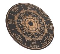 BESTonZON Pendulum Board for Divination with Carved Mystical Star Pattern Dowsing Tool for Witch Altar and Home Meditation Large Decorative Sacrifice Board for Beginners and Party Use
