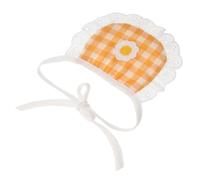 BESTonZON Pet Bandana Bib: Pet Cotton Bib - Washable Dog Neckerchief Scarf with Lattice Pattern & Flower Decor - Puppy Apparel Accessories for Small Dogs and Cats