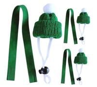 BESTonZON Pet Knitted Hat and Double-sided Fleece Scarf for Small Animals Multi-occasion Hamster Headdress Accessory for Photography Halloween Christmas Easter and Parties