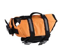 BESTonZON Pet Life Jacket and Buoyancy Preserver Sturdy Ripstop Fabric Xs Orange for Small Dogs Safety Swimming Vest