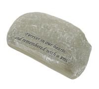 BESTonZON Pet Memorial Tombstone for Dogs and Cats, Resin Pet Grave Marker with Engraved Text, Moss Green Garden Remembrance Stone for Outdoor Use