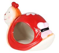 BESTonZON Pet Summer Nest Hedgehog Nest Multi-purpose Ceramic 5.89x3.93x4.72in Bed for Pet Small Animal Lovely Cartoon House for Hamsters