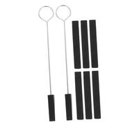 BESTonZON Piano Tuning Tool Set 6 Pieces Including 2 Tuning Forks and 4 Long Damper Strips Professional Repair Tool with Rubber and Metal Materials for Easy Piano Maintenance