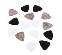 BESTonZON Picks Sturdy Music Instrument Accessory Felt Guitar Picks for Ukulele and Guitar 15pcs with Full Sound and Finger Protection, Black Colour for Enhanced Playing Experience