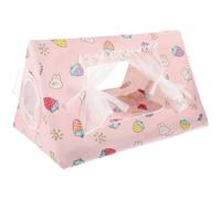BESTonZON Pink Cloth Rabbit Hideout for Small Pets, Bite-resistant Decorative Hamster House Providing a Comfortable Place for Pets to Play and Rest