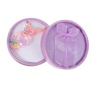 BESTonZON Pink Glass Essential Oil Bottle Necklace Braided Rope, Aromatherapy Pendant, DIY Decorative Aromatherapy Holder for Women