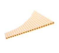 BESTonZON Pipe Pan Flute Instrument for Beginners with Left Right Play Traditional Ethnic Wind Instrument Pure Tone Broad Note Range White Finish for Students and Music Classes