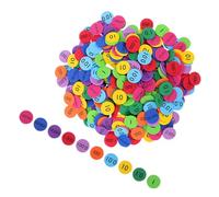 BESTonZON Place Value Discs Math Counters Set 200pcs for Home and Kindergarten Early Education Colour Recognition and Cognitive Skill Development