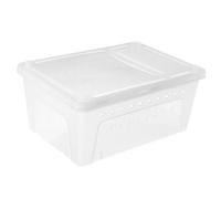 BESTonZON Plastic Reptile Feeding Box for Snakes Spiders and Geckos White Sturdy Reptile Case Ventilation for Terrarium Use