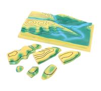 BESTonZON Plastic Terrain Map Educational Contours Line Model Topographic Map for Classroom Use 3d Terrain Model Geograp Teaching Supplies DIY Contours Line Mapping Kit Pvc