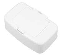 BESTonZON Plastic Wipes Dispenser Box with Lid White Wet Tissue Holder Storage Organizer for Living Room Bedroom Nursery Travel Use
