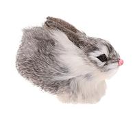 BESTonZON Plush Rabbit Model Mini Simulation Lifelike Rabbit Toy Home Decor Girls Toys Boredom Breaker