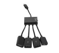 BESTonZON Port Usb Hub Multi-port Adapter Otg Micro Usb Smartphone Tablet Expansion Charge Transfer