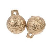 BESTonZON Portable Copper Pet Bells 2pcs Set 34mm Decorative Dog Bells for Collar Accessories Suitable for Cats and Dogs