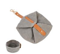 BESTonZON Portable Folding Canvas Puppy Bowl Dog Folding Dish Creative Design Waterproof Food Storage for Cat Dog Pet Outdoor Travel Use