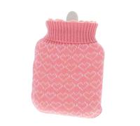 BESTonZON Portable Hot Water Bag Hand Warmer Leak Silicone Injection Small Pink for Hands Feet Abdomen Heating Safe for Home Office School