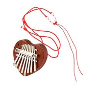 BESTonZON Portable Key Heart Shaped Kalimba Thumb Piano for Beginners Lightweight Wooden Finger Piano Musical Instrument for Easy Learning and Performance