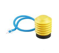 BESTonZON Portable Mini Balloon Air Pump with Single Hose Plastic Foot Inflator in Blue and Yellow Compact with Flexible Hose for Quick Inflating and Deflating Balloons and Inflatables