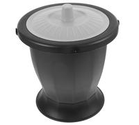 BESTonZON Portable Night Urinal Plastic Chamber Pot with Lid and Handle Stable Flat Base Spittoon for Elderly Pregnant Women Adults and Children