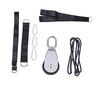 BESTonZON Portable Pulley Cable System for Arm Strength Training Durable Steel and Nylon Rope DIY Tricep Rope for Home Gym Workout Improves Grip Biceps Shoulders and Back Performance
