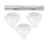 BESTonZON Portable Trumpet Mouthpiece 3pcs Set 3c 5c Small Size White Case Trumpet Replacement Parts for Practice and Accessories