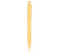 BESTonZON Portable Yellow Ox Horn Acupuncture Pen with Two Round Massage Heads for Deep Tissue Massage on Facial Muscle and Legs, Handheld Acupressure Tool for Relaxation and Relief